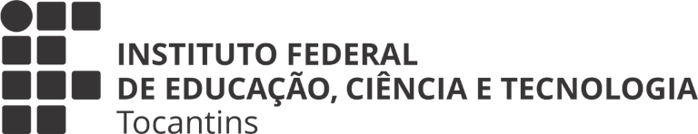 Logo horizontal preto c/ o nome completo do IFTO