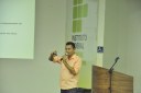 O diretor e ator e também gestor cultural Cícero Belém realiza palestra no evento