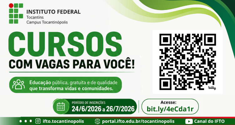 IFTO oferece cursos gratuitos de qualificação profissional para a comunidade de Tocantinópolis​