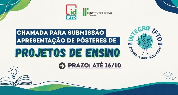 Prazo de submissão de apresentação de pôsteres de projetos de ensino segue até 16/10