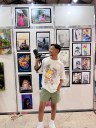 Sammuel, durante apresentação de artes plásticas do IFestival, no Identidade IFTO 2024