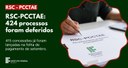 RSC-PCCTAE: 424 processos foram deferidos